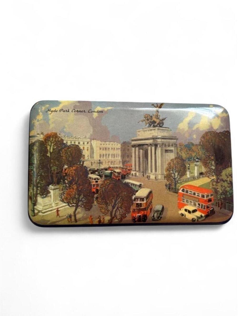 Vintage 1950s Blue Bird Toffee Tin - Hyde Park Corner London Illustration